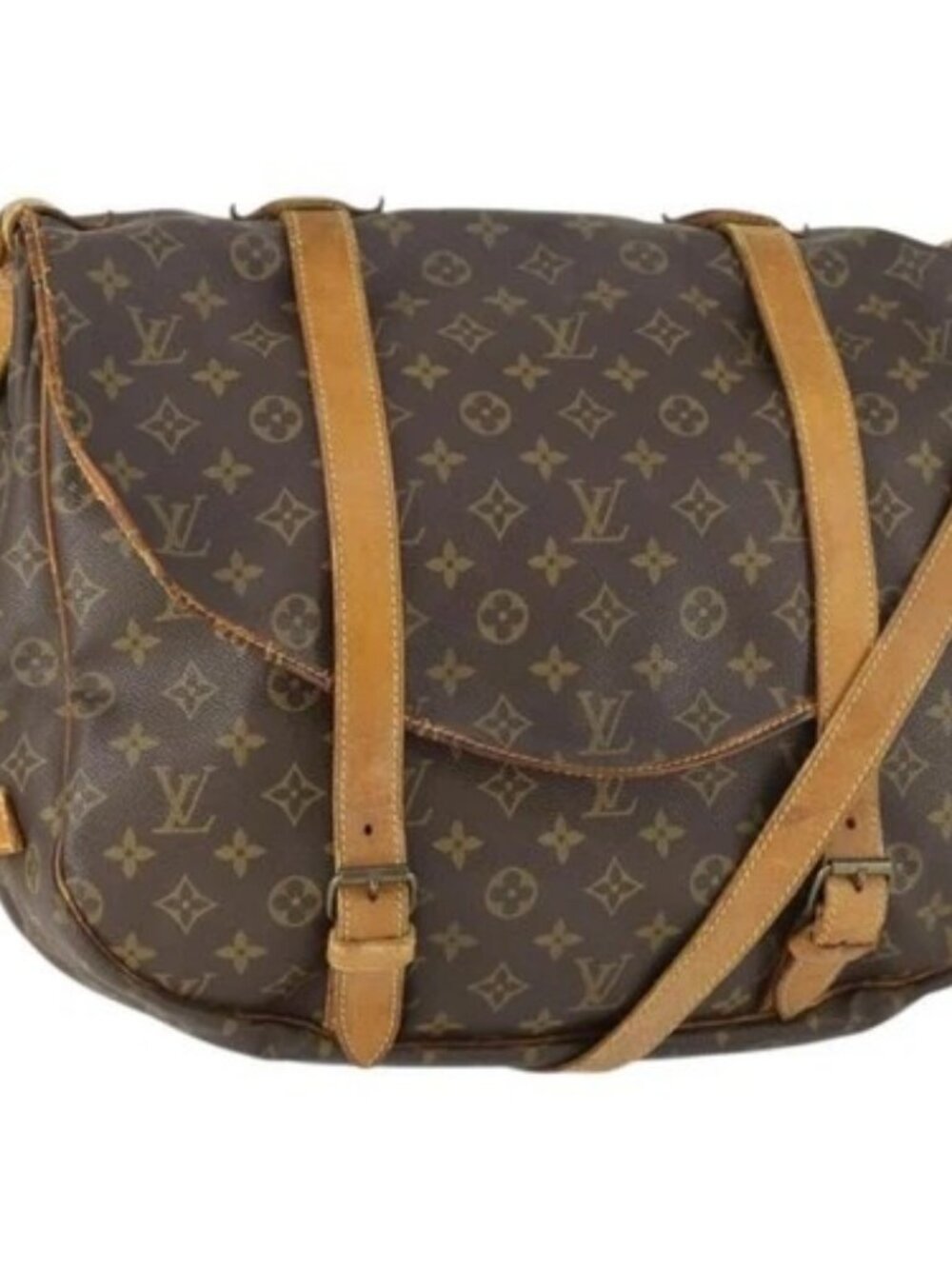 LOUIS VUITTON Monogram Saumur 43 Shoulder Bag M42252 LV Auth 164888